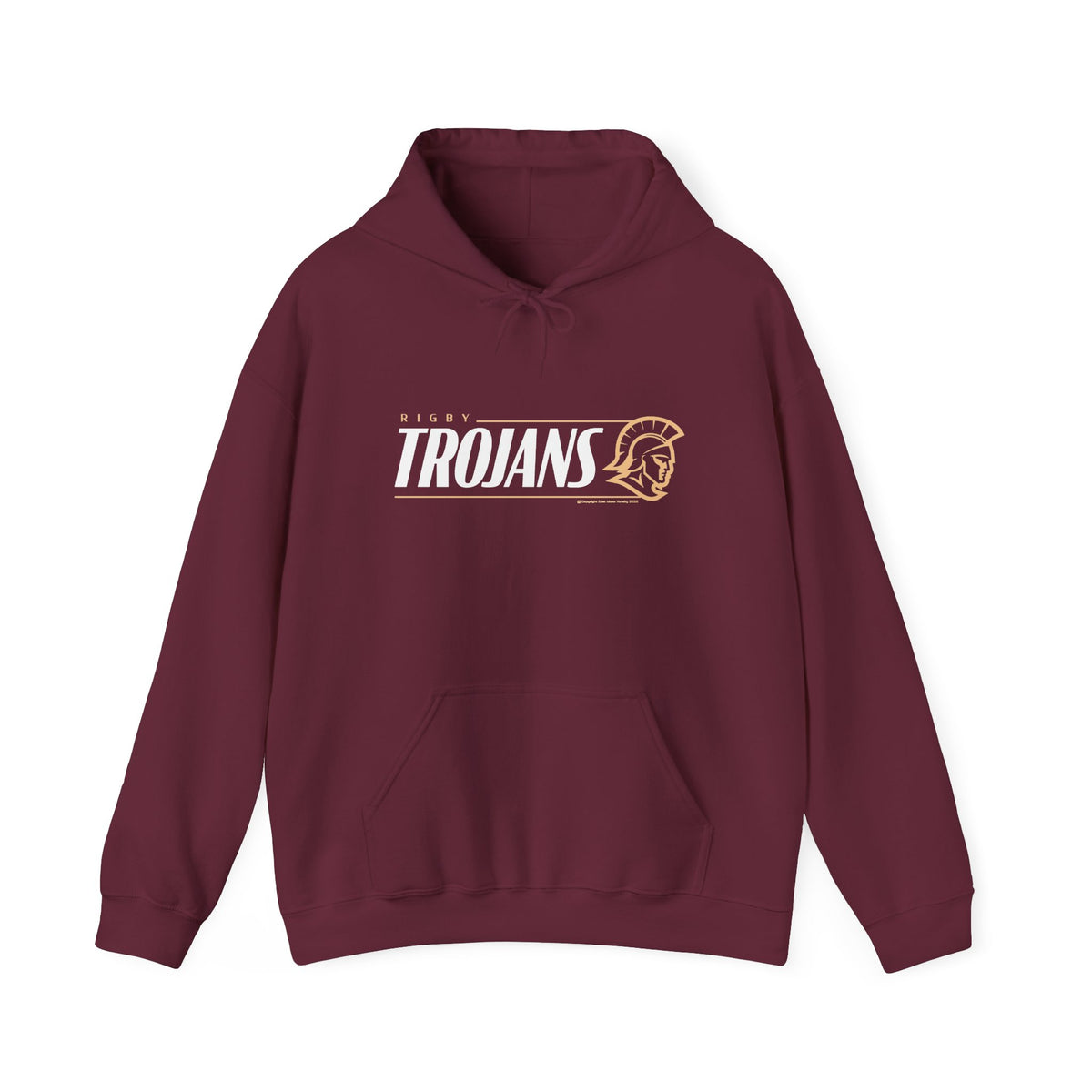 Rigby High School Trojans Hoodie | Minimal Trojan Graphic