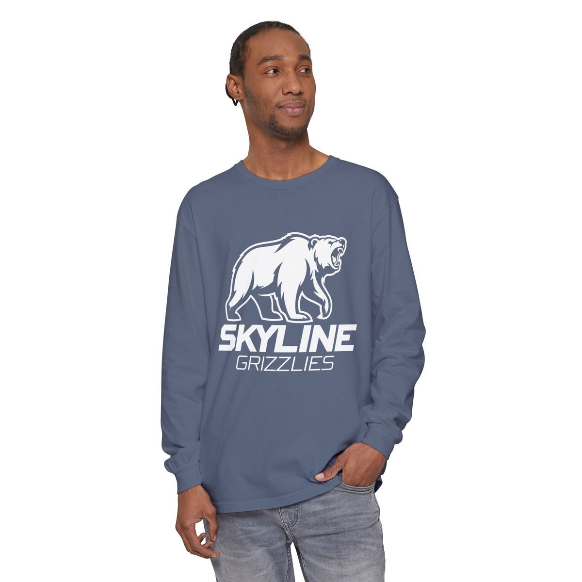 Skyline High School Grizzlies Long Sleeve T-Shirt | big bear graphic