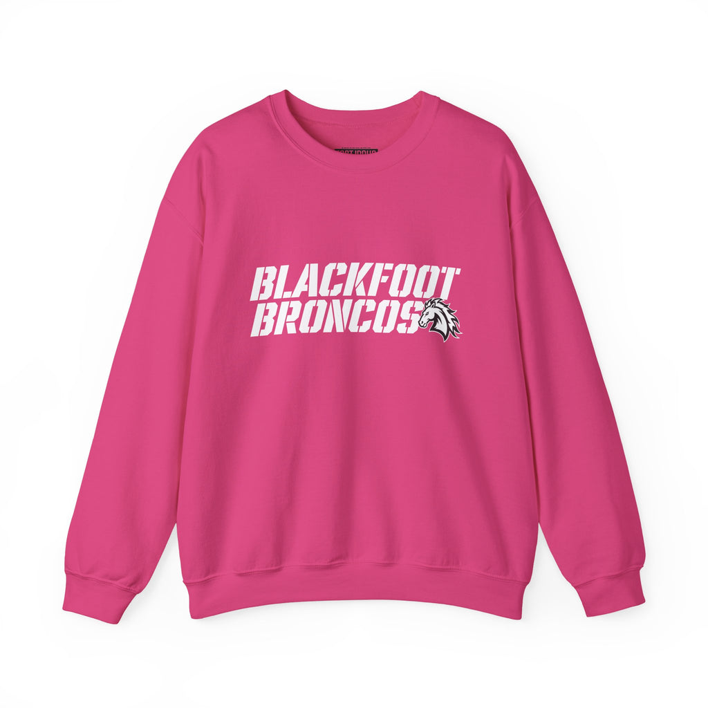 Blackfoot High School Broncos Crewneck Sweatshirt | School Spirit, in neon for theme nights