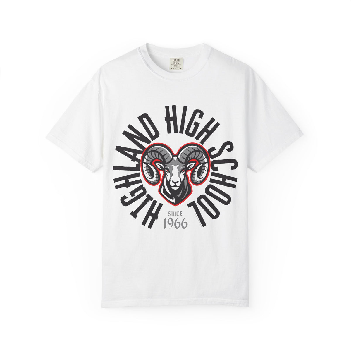 Highland High School Rams T-Shirt | circle tee