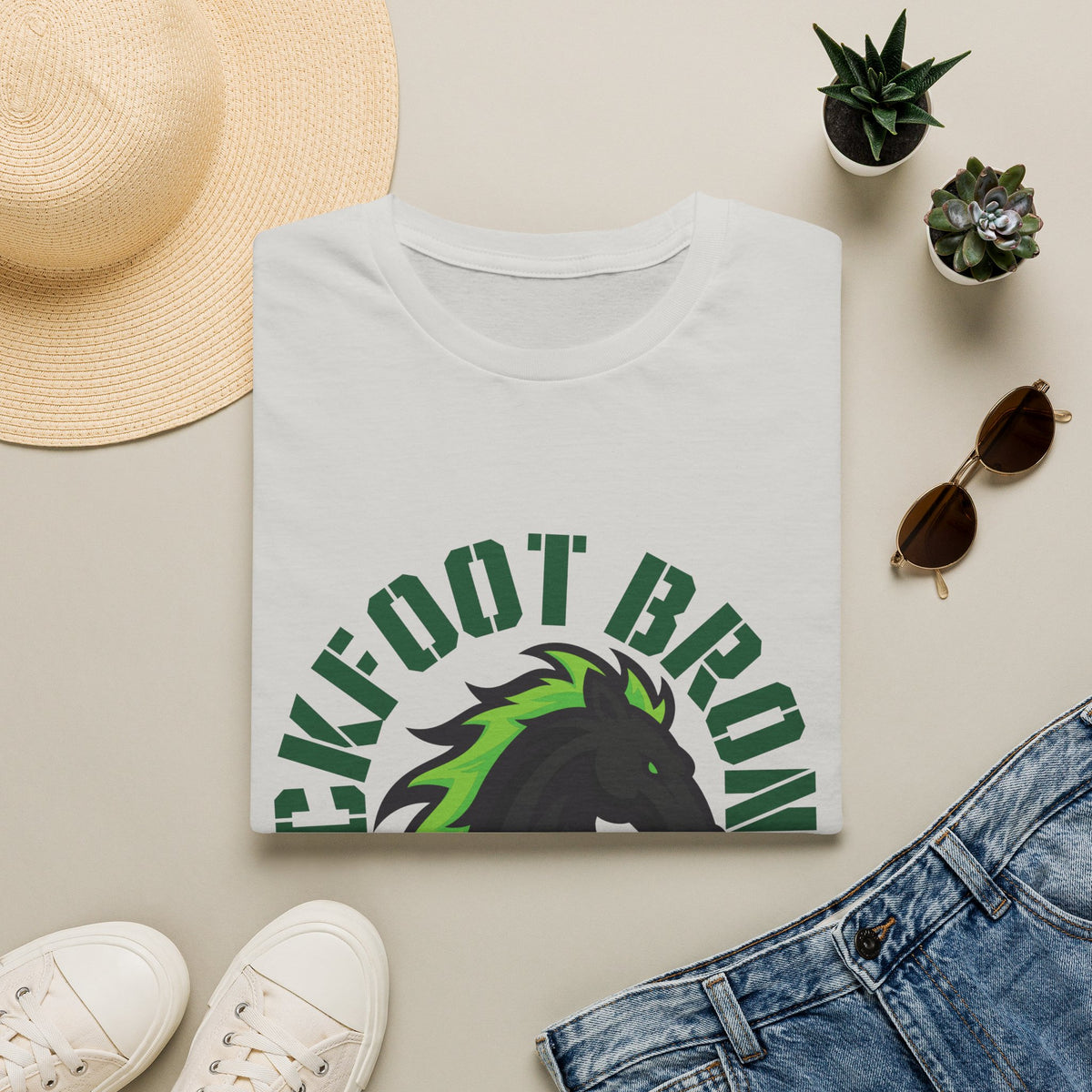 Blackfoot High School Broncos T-Shirt | Mascot Athletic Tee