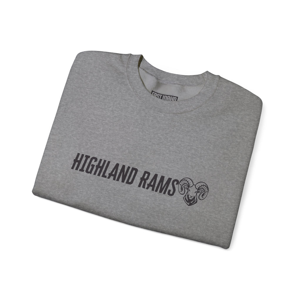 Highland High School Rams | Crewneck Sweatshirt | available in neons for theme nights