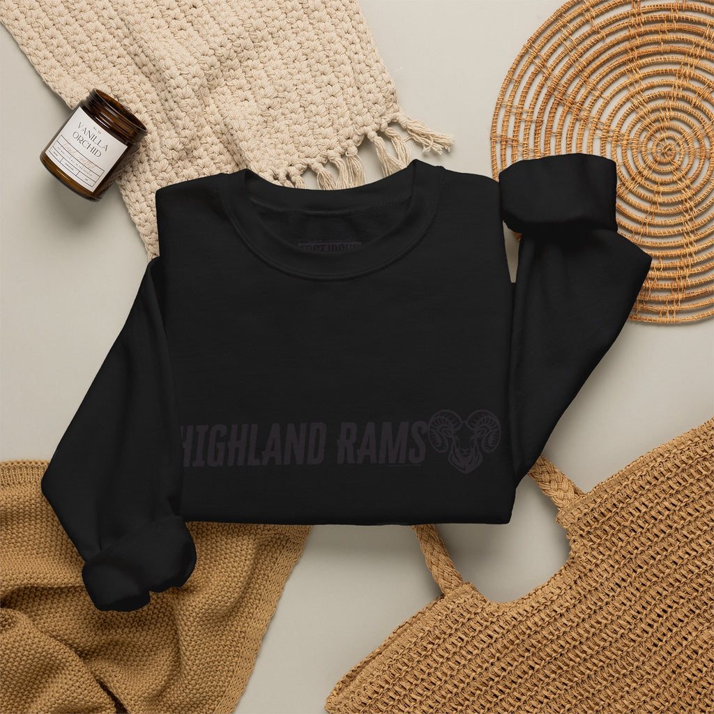 Highland High School Rams | Crewneck Sweatshirt | available in neons for theme nights