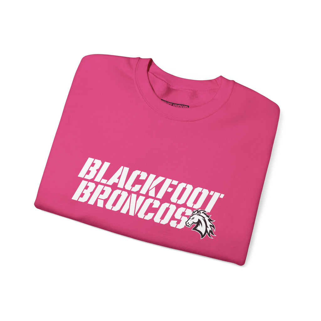 Blackfoot High School Broncos Crewneck Sweatshirt | School Spirit, in neon for theme nights