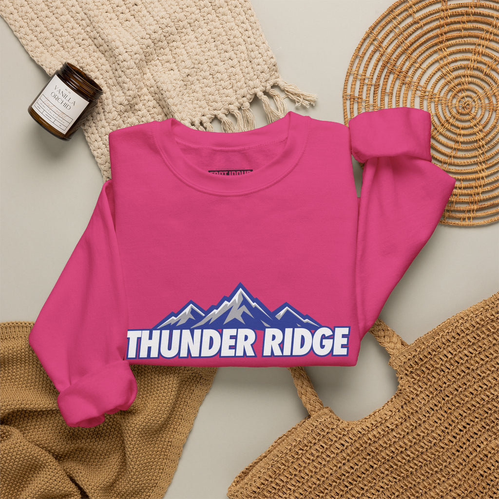 Thunder Ridge High School Titans Sweatshirt | mountain graphic, available in neons for theme nights