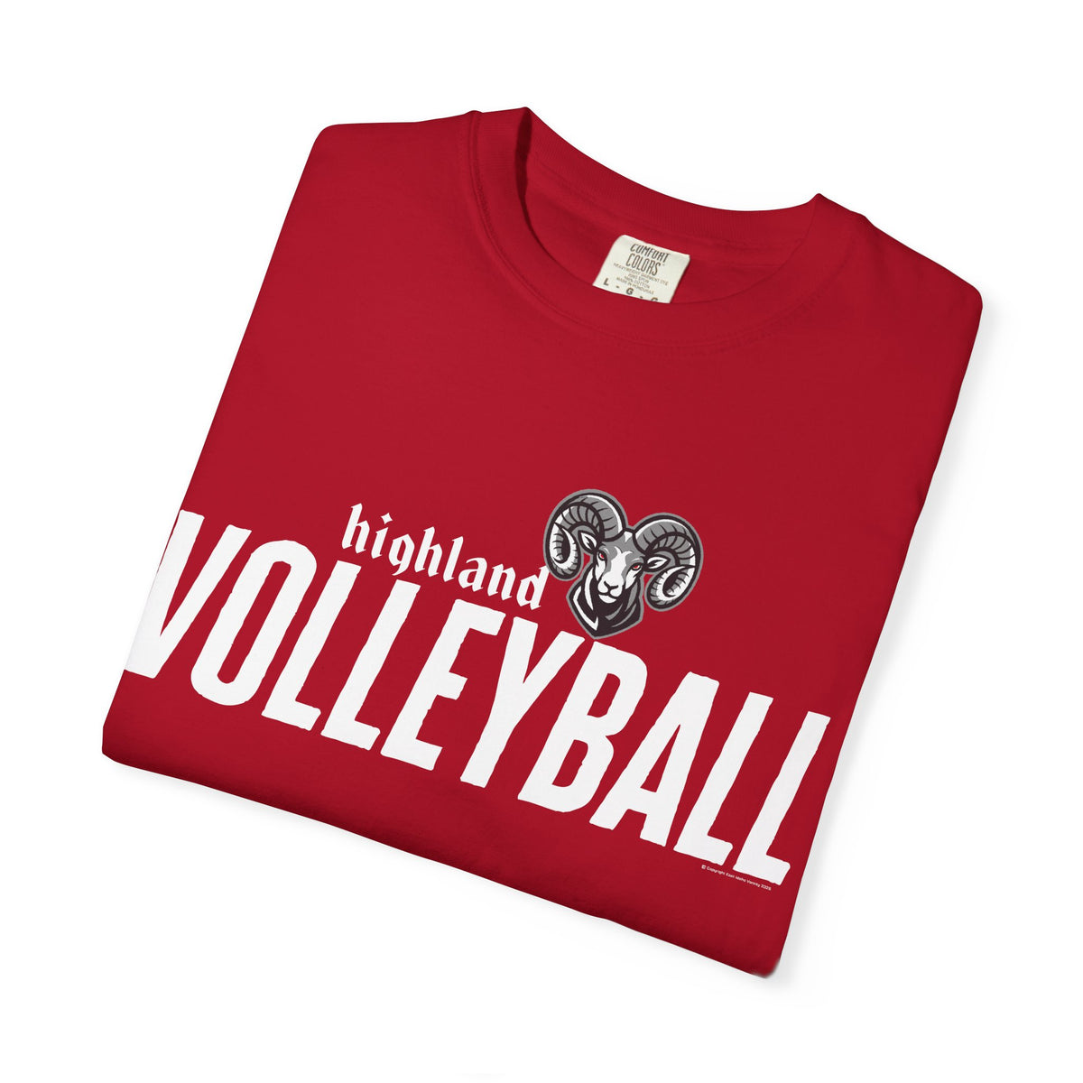 Highland High School Rams T-Shirt | volleyball tee