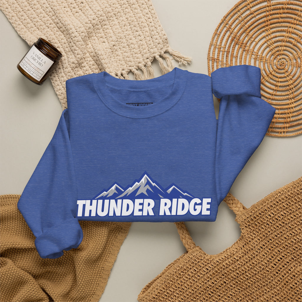 Thunder Ridge High School Titans Sweatshirt | mountain graphic, available in neons for theme nights