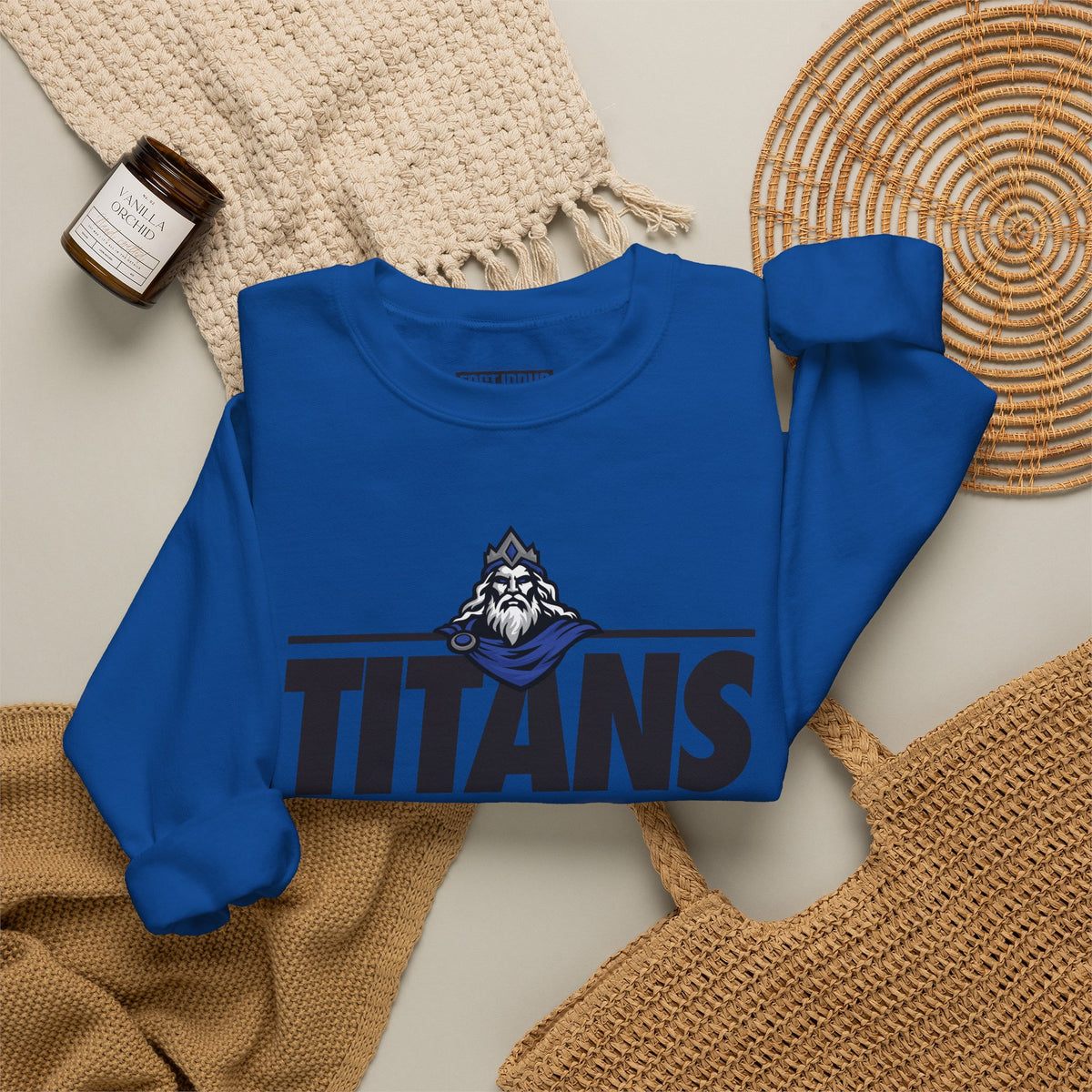 Thunder Ridge High School Titans | Crewneck Sweatshirt | available in neons for theme nights