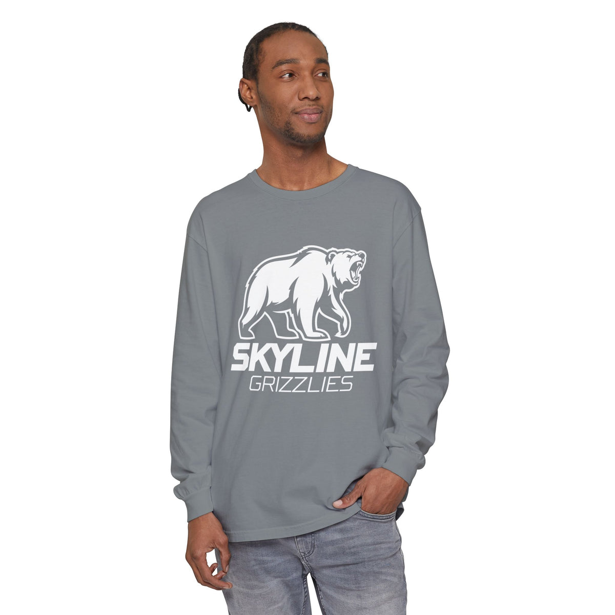 Skyline High School Grizzlies Long Sleeve T-Shirt | big bear graphic