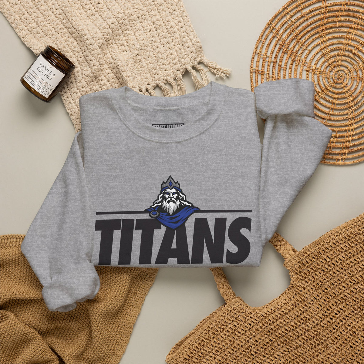Thunder Ridge High School Titans | Crewneck Sweatshirt | available in neons for theme nights