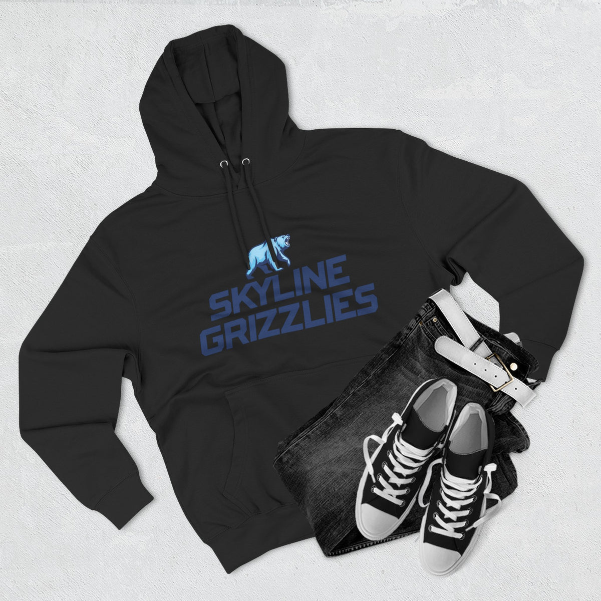 Skyline High School Grizzlies Logo Hoodie
