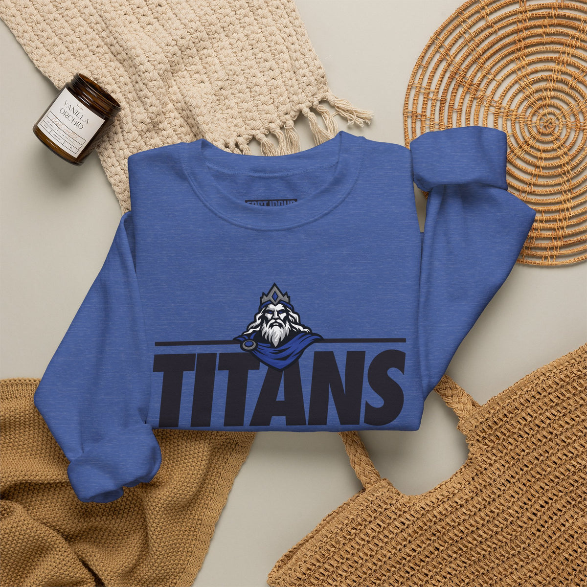 Thunder Ridge High School Titans | Crewneck Sweatshirt | available in neons for theme nights